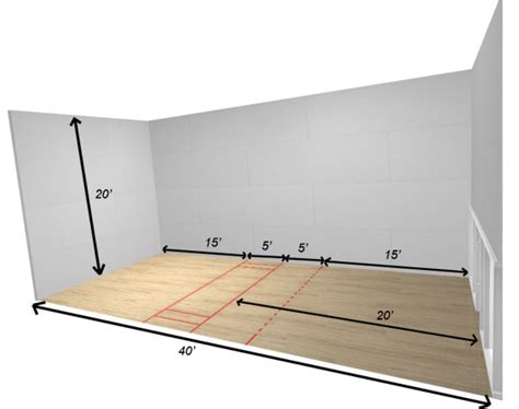 racquetball court size